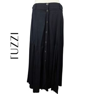 Tuzzi Vintage Black Button-Front Maxi Skirt